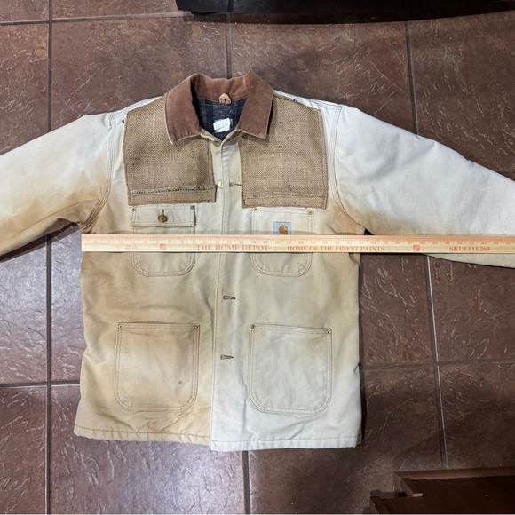 Vintage Carhartt upcycled with burlap coffee sack - Picture 2 of 11